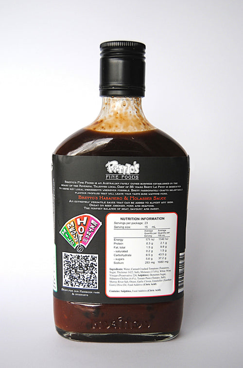 Bretto's Habanero & Molasses Sauce