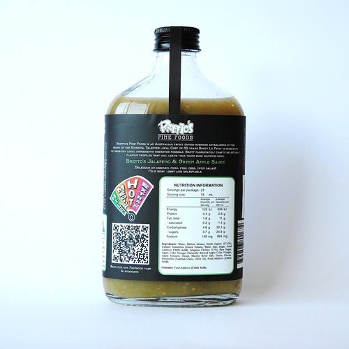 Bretto's Jalapeno & Green Apple Sauce (350ml)