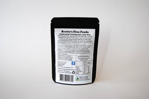 Bretto's Lime Wire: Jalapeno & Lime Finishing Salt (30g)