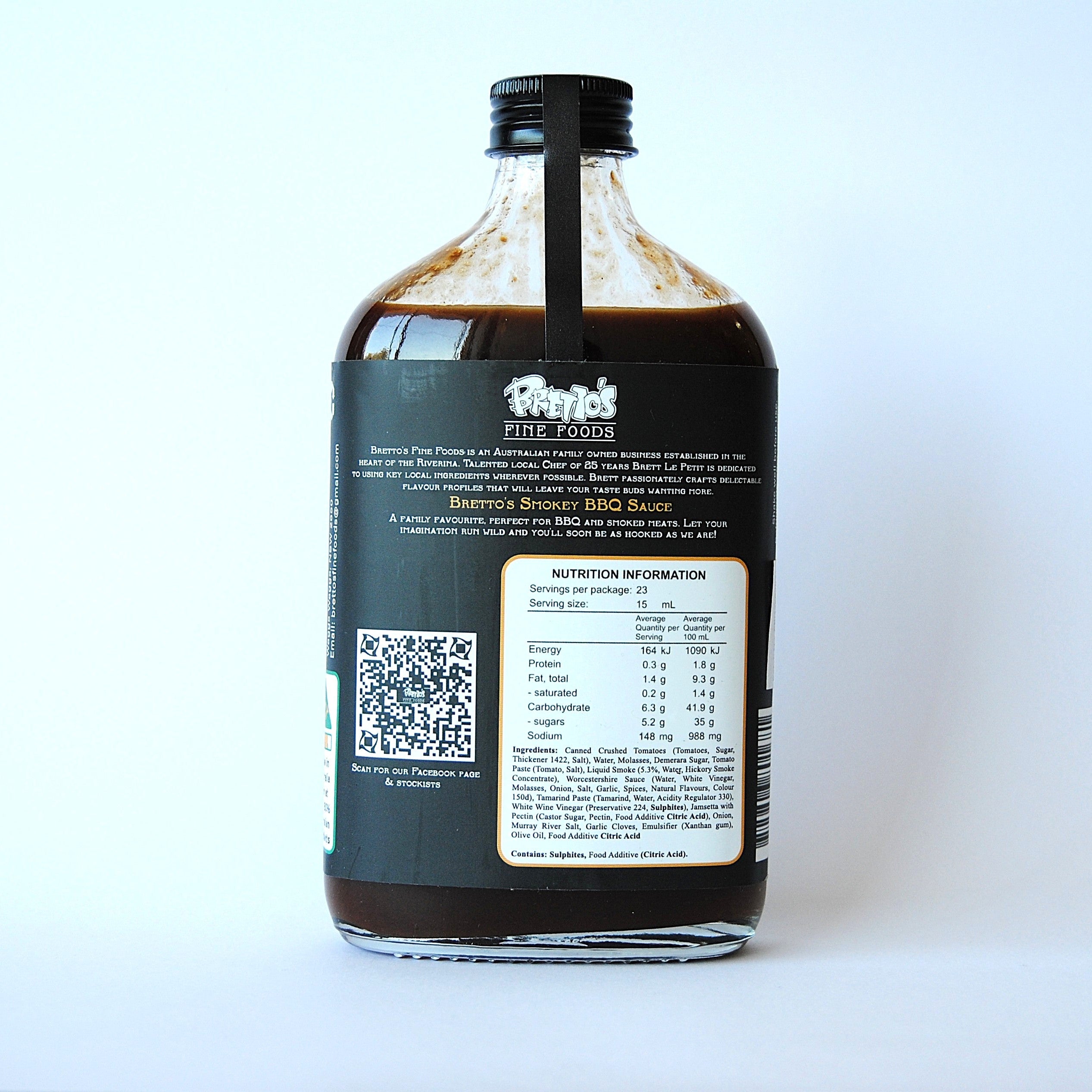 Bretto's Smokey BBQ Sauce (350ml)