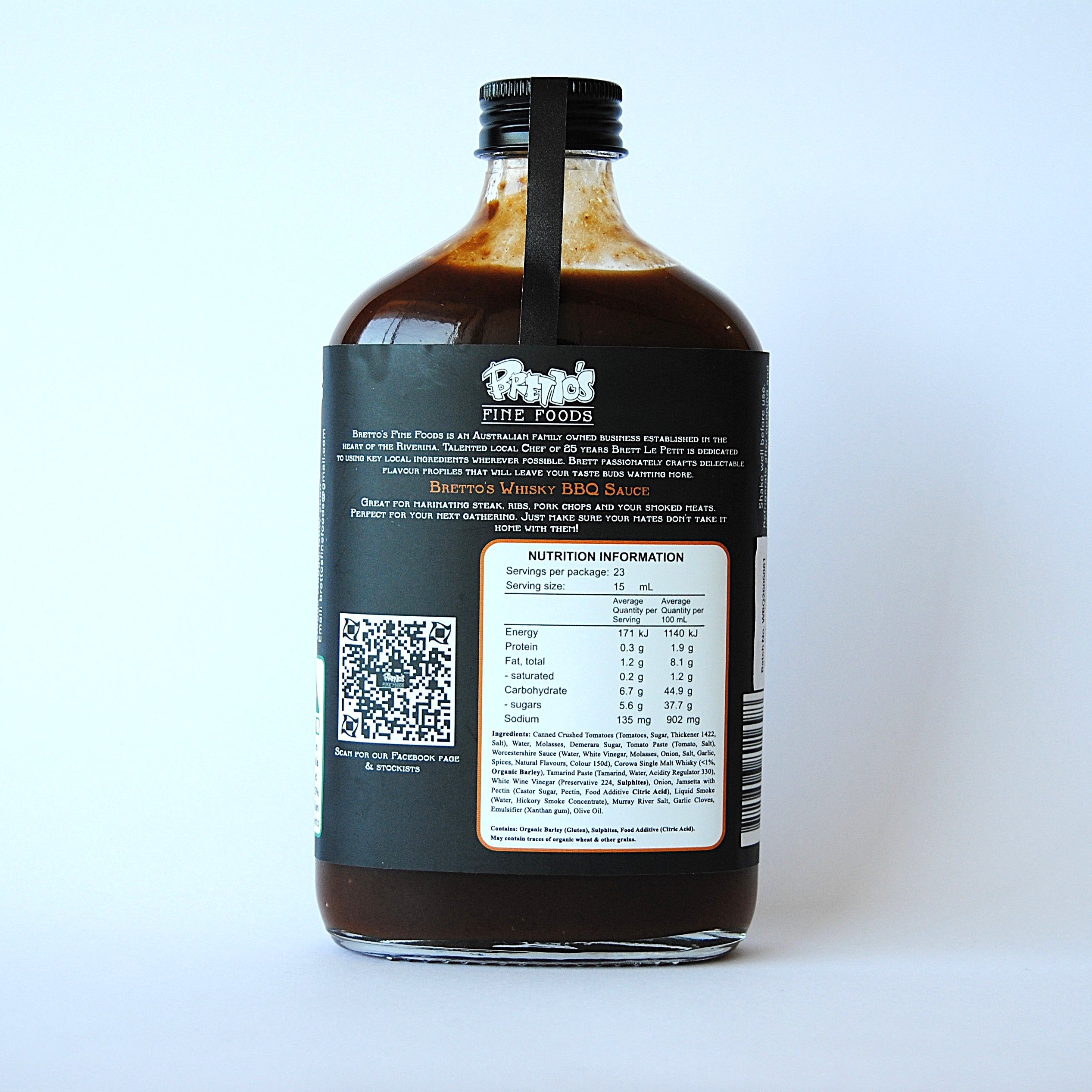 Bretto's Whisky BBQ Sauce (350ml)